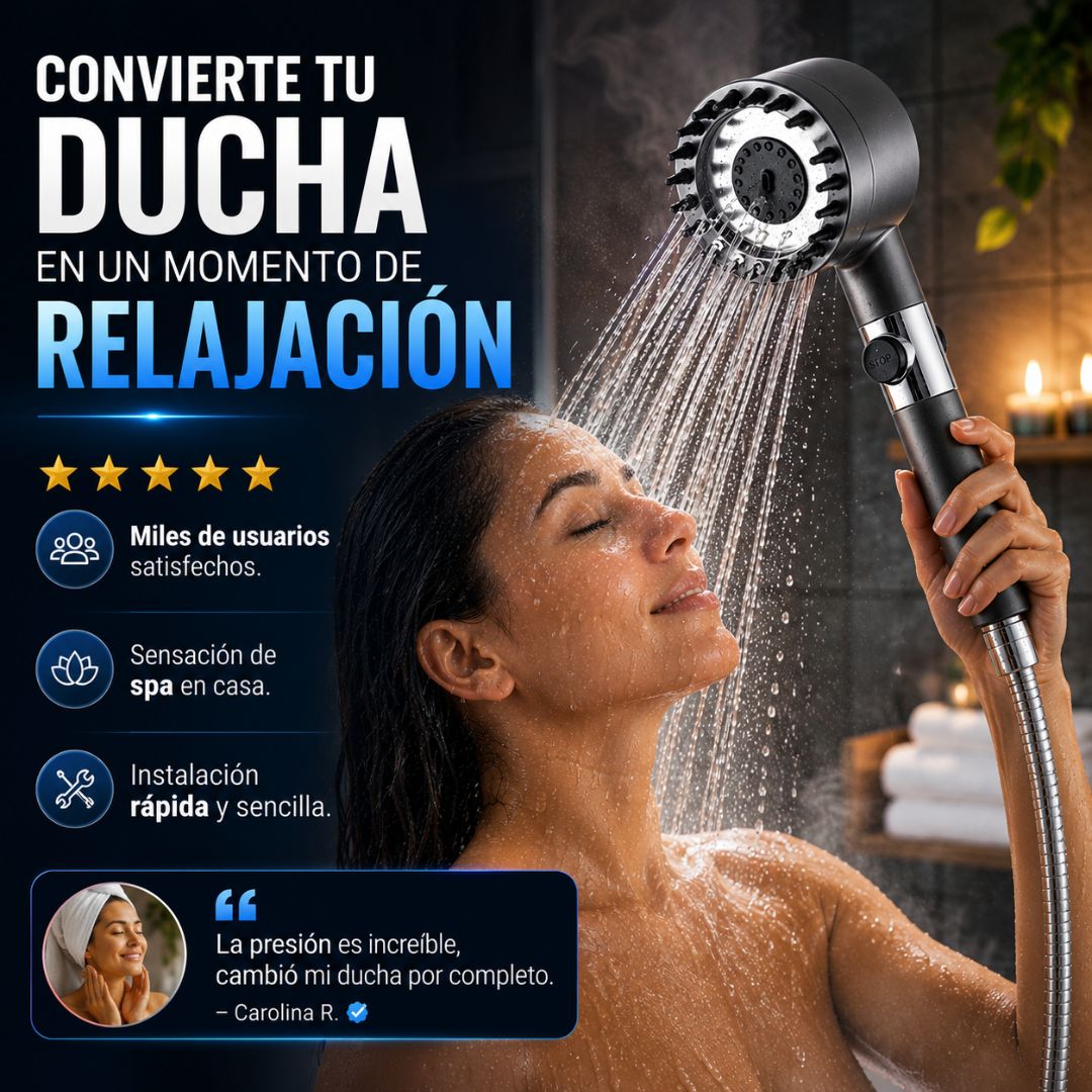 AquaSpa - Cabezal de Ducha Masajeador