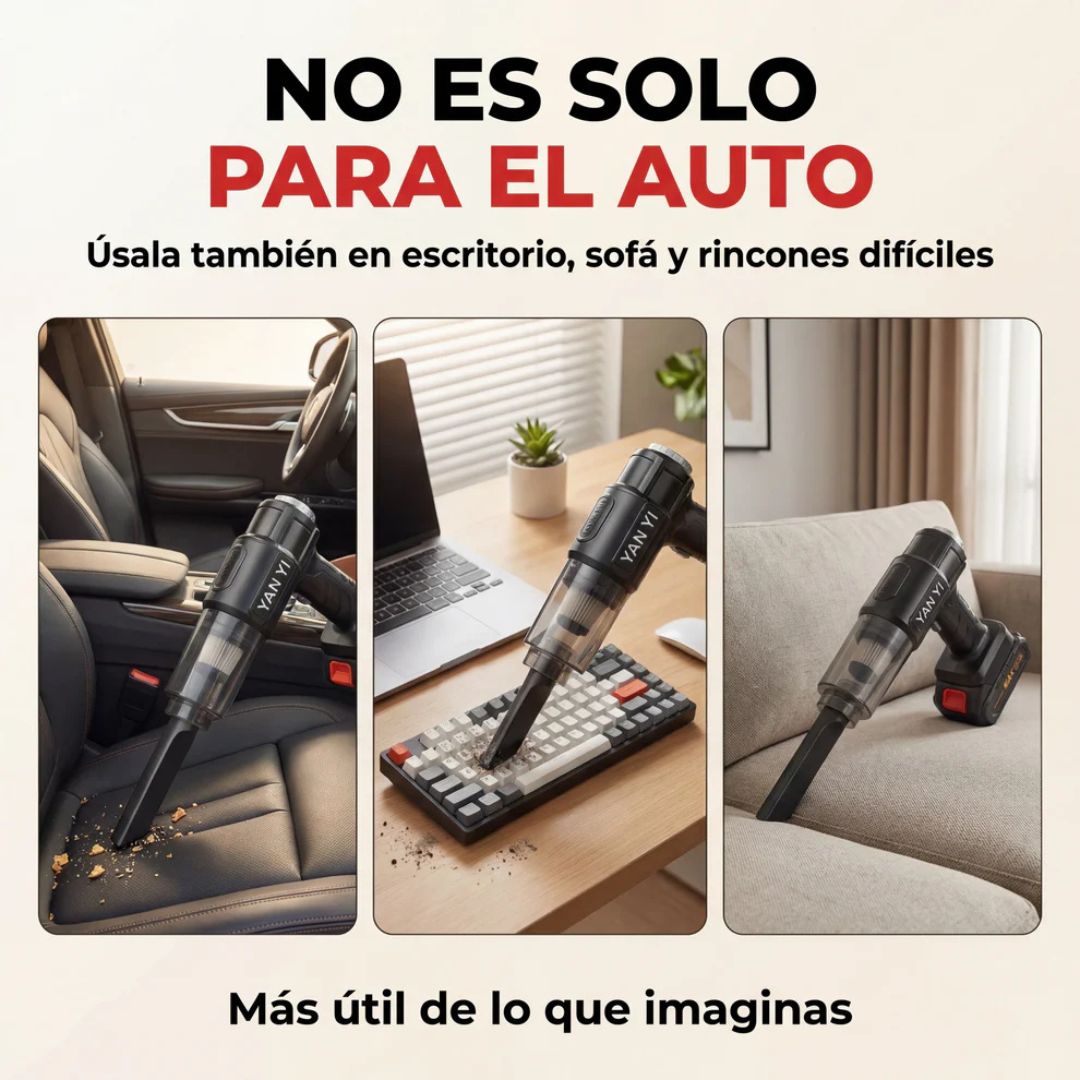 CarVac Pro - Deja el interior de tu auto como nuevo sin cables ni esfuerzo