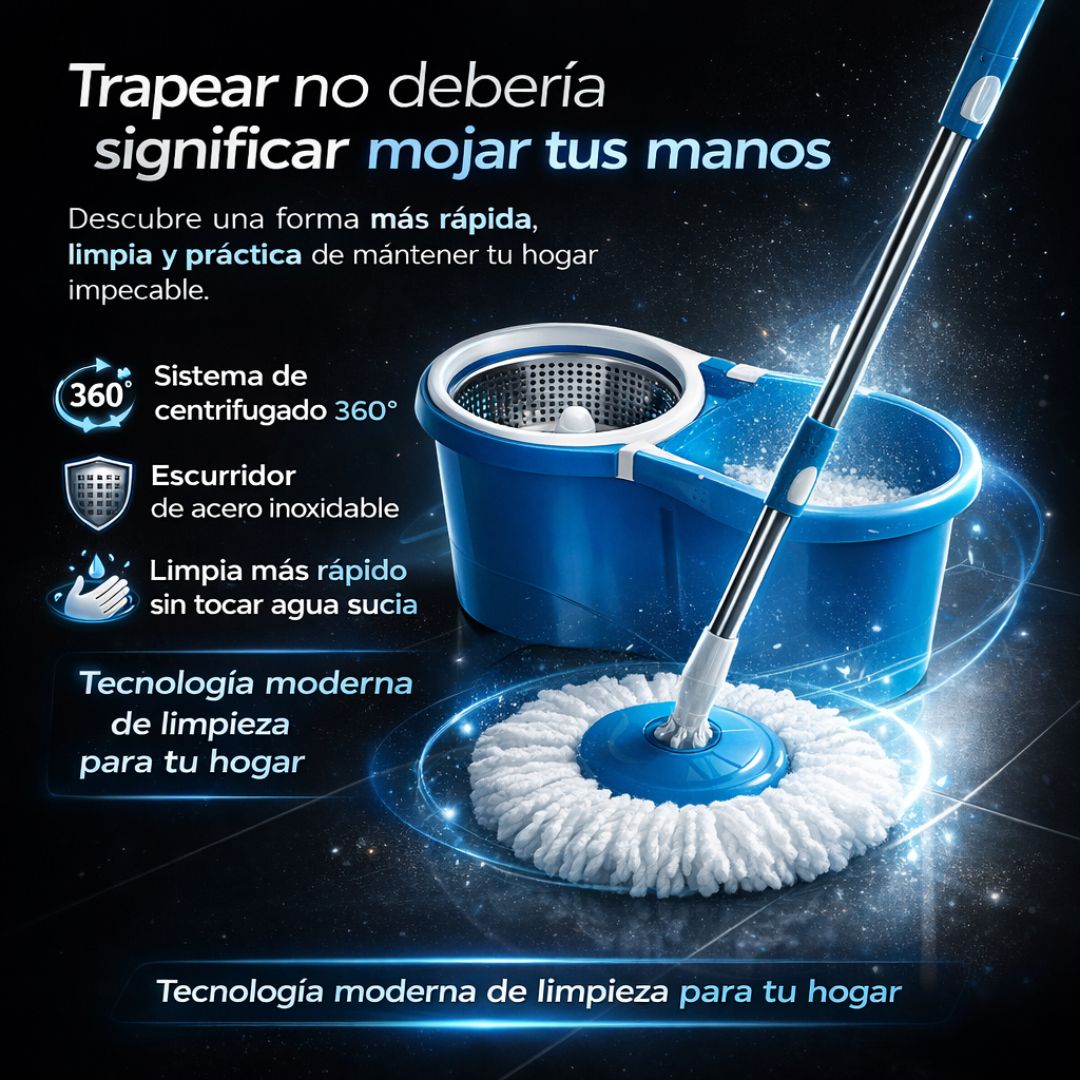 EasyClean 360 - Trapea y escurre sin tocar el agua sucia