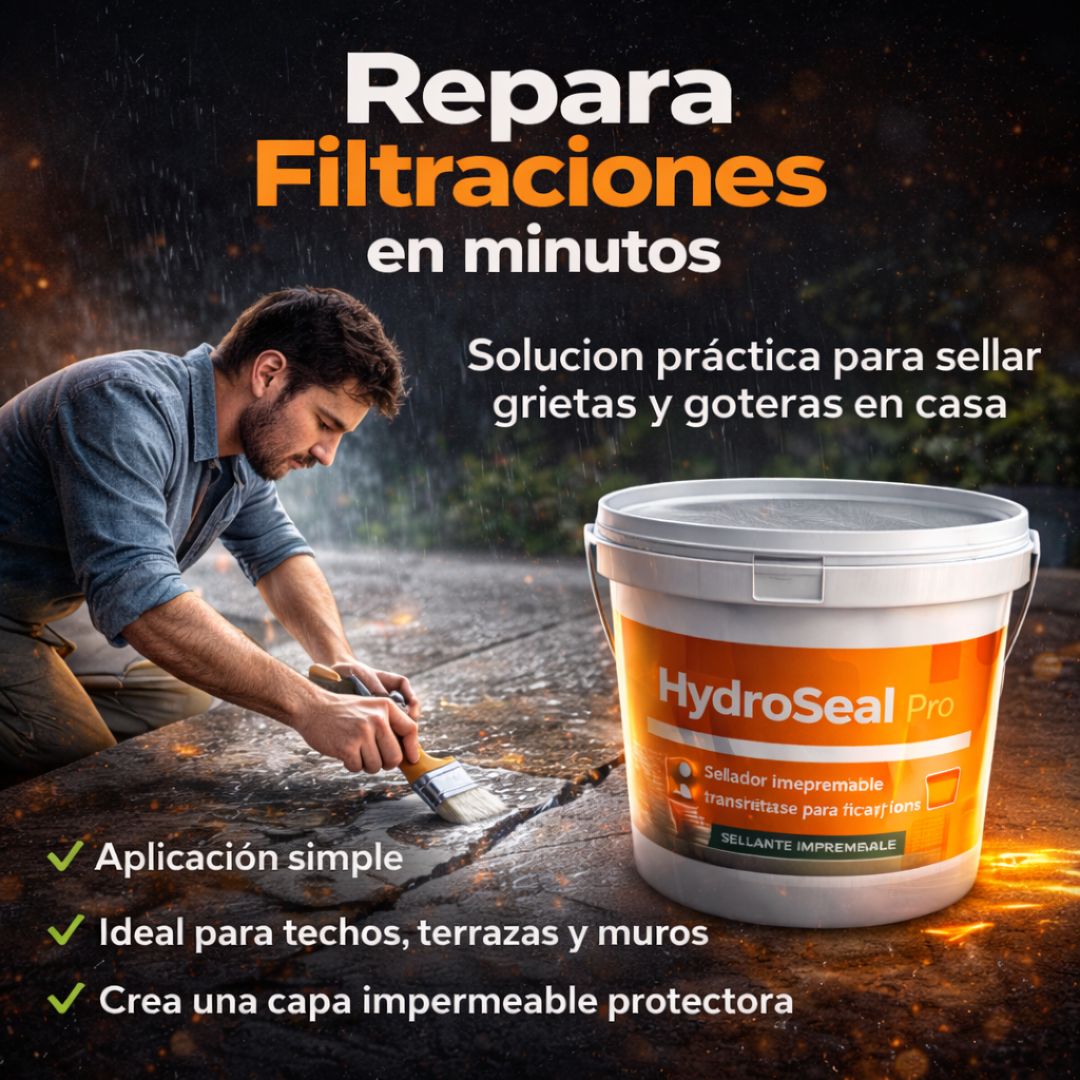 HydroSeal Pro - Sellador líquido que elimina goteras y filtraciones fácilmente