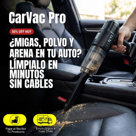 CarVac Pro - Deja el interior de tu auto como nuevo sin cables ni esfuerzo