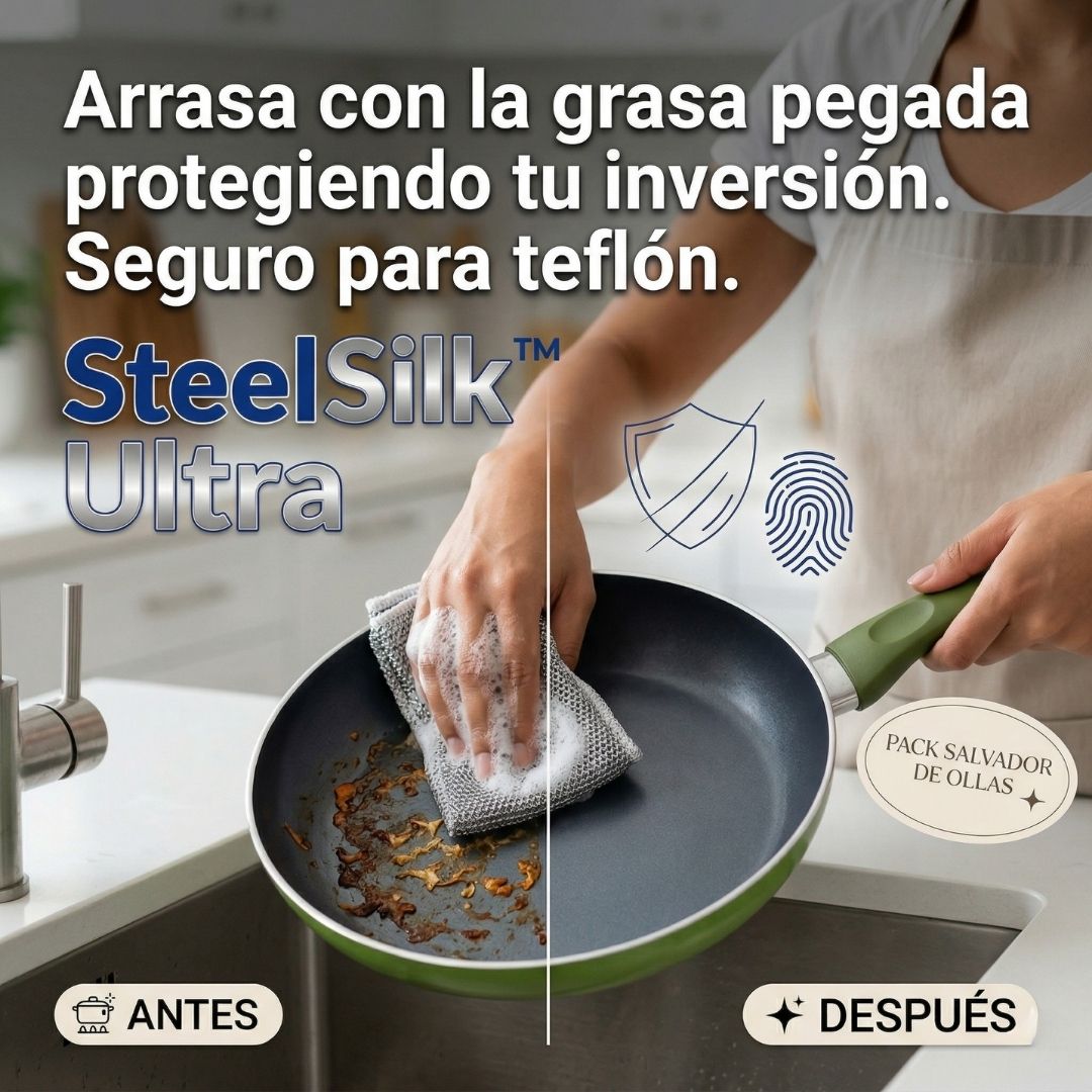 SteelSilk™ - Limpieza profunda en ollas y sartenes