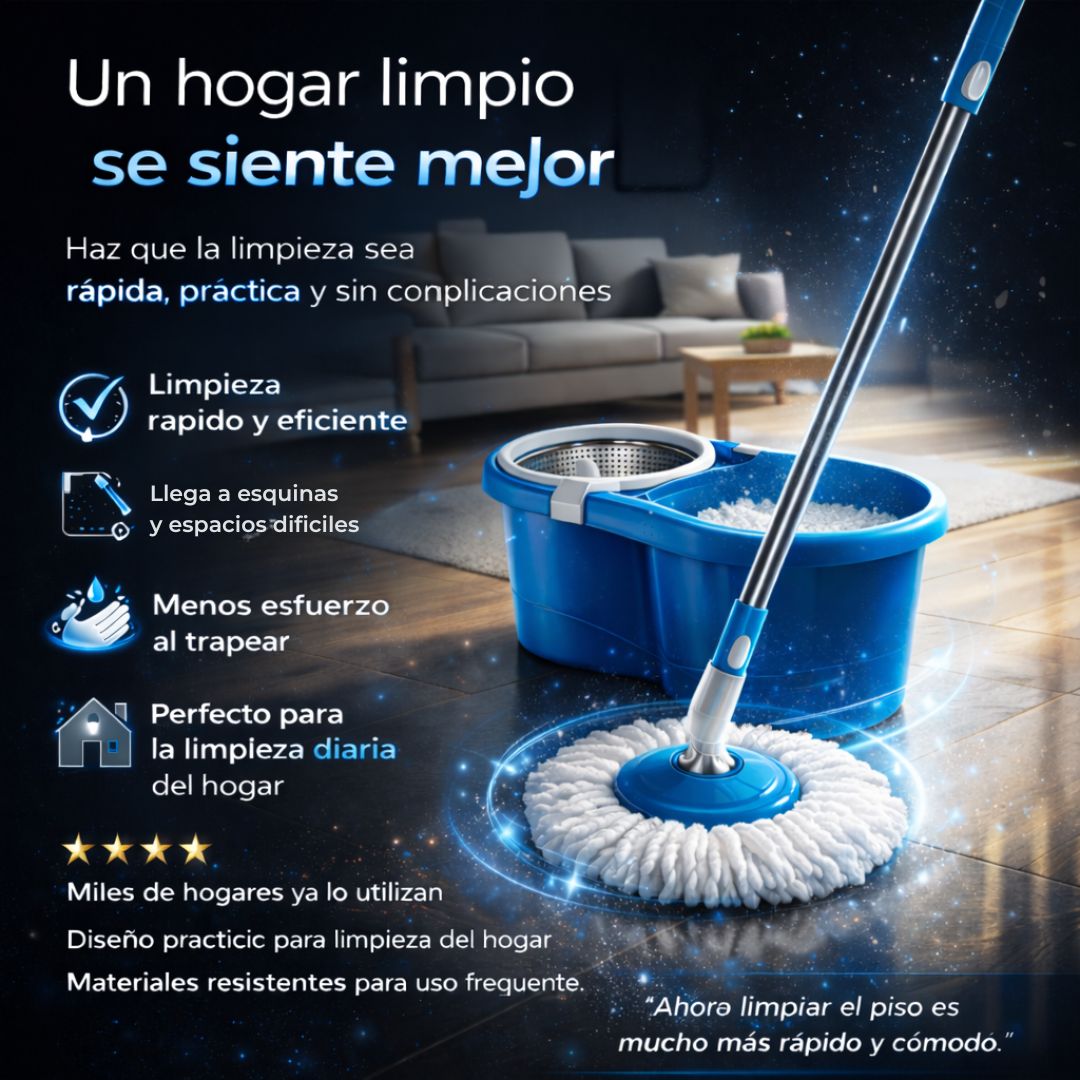 EasyClean 360 - Trapea y escurre sin tocar el agua sucia