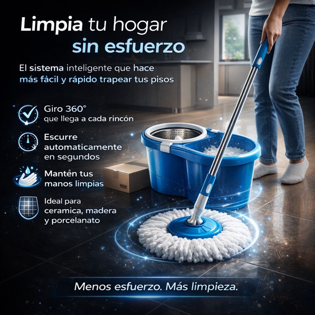 EasyClean 360 - Trapea y escurre sin tocar el agua sucia