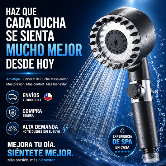AquaSpa - Cabezal de Ducha Masajeador