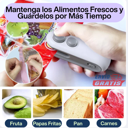 Sealify® Mini Selladora de Bolsas Recargable 2 en 1 (Sella y Corta)