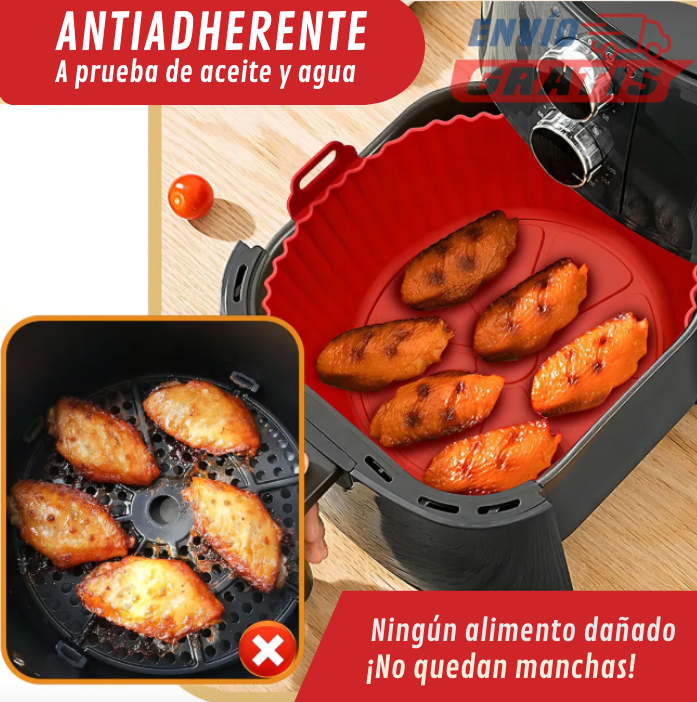 2 Bandejas Airfry Duo de Silicona Para Airfryer