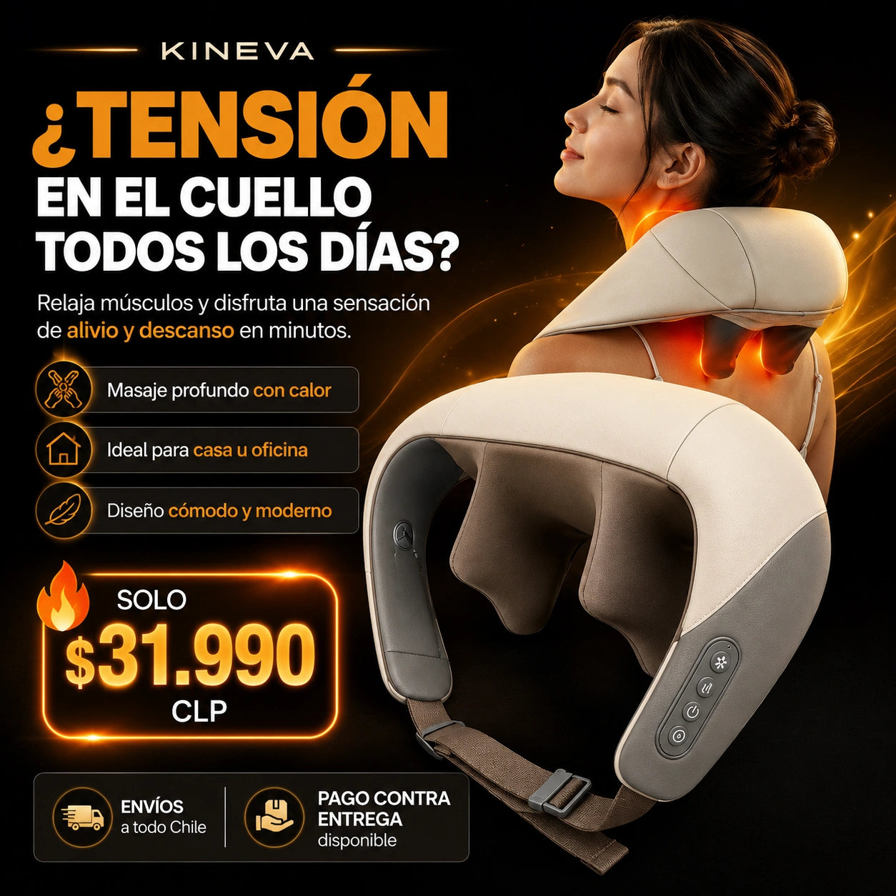 Kineva Masajeador Cuello Y Espalda