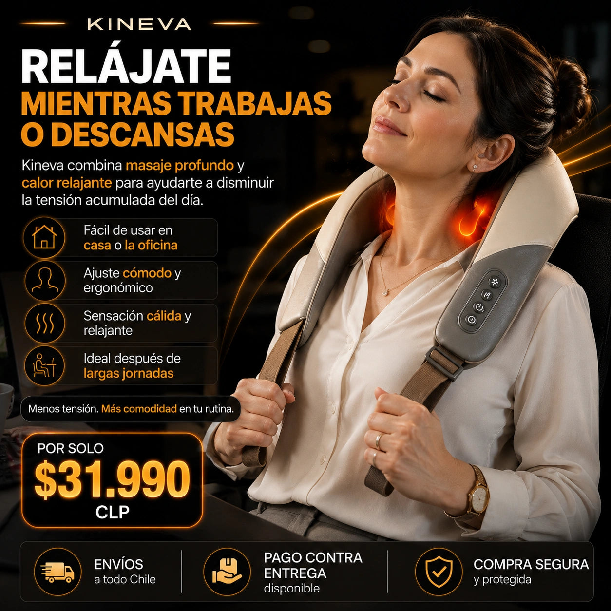 Kineva Masajeador Cuello Y Espalda