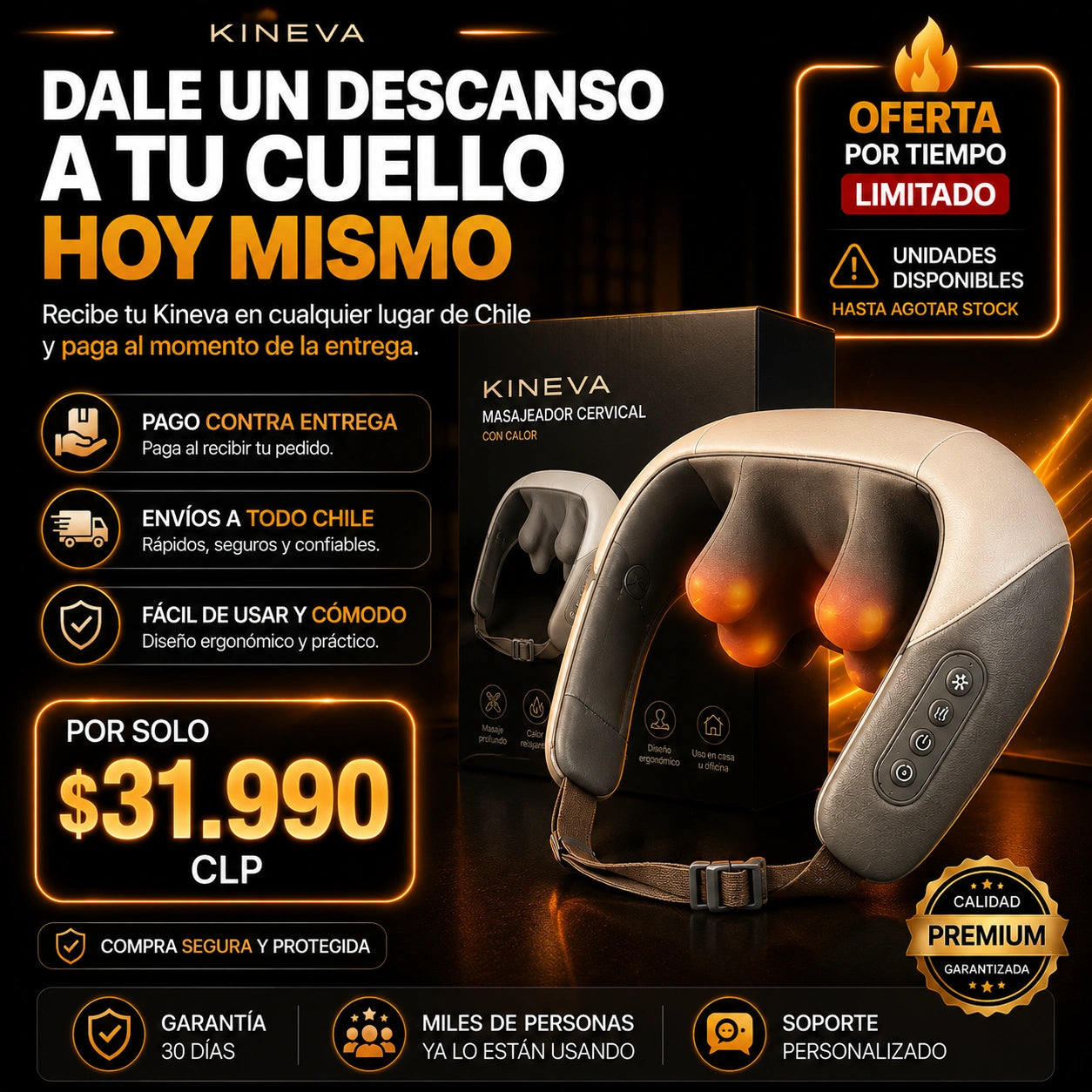 Kineva Masajeador Cuello Y Espalda