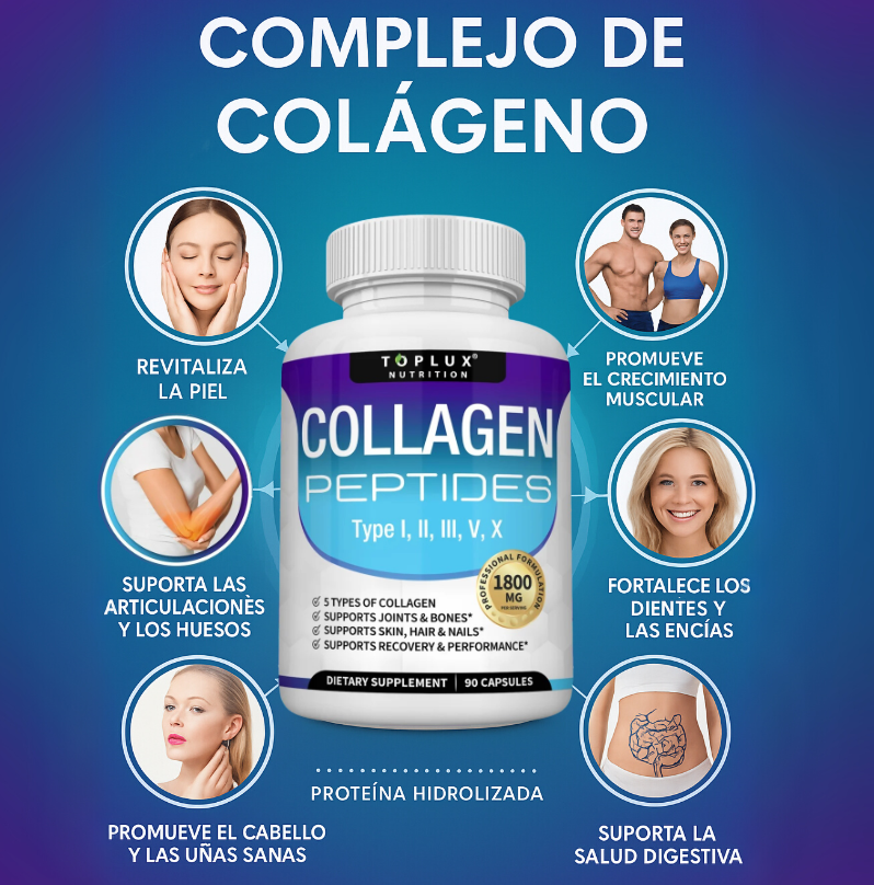 Collagen Peptides Troplux Nutrition - Fortalece piel, cabello y articulaciones de forma diaria