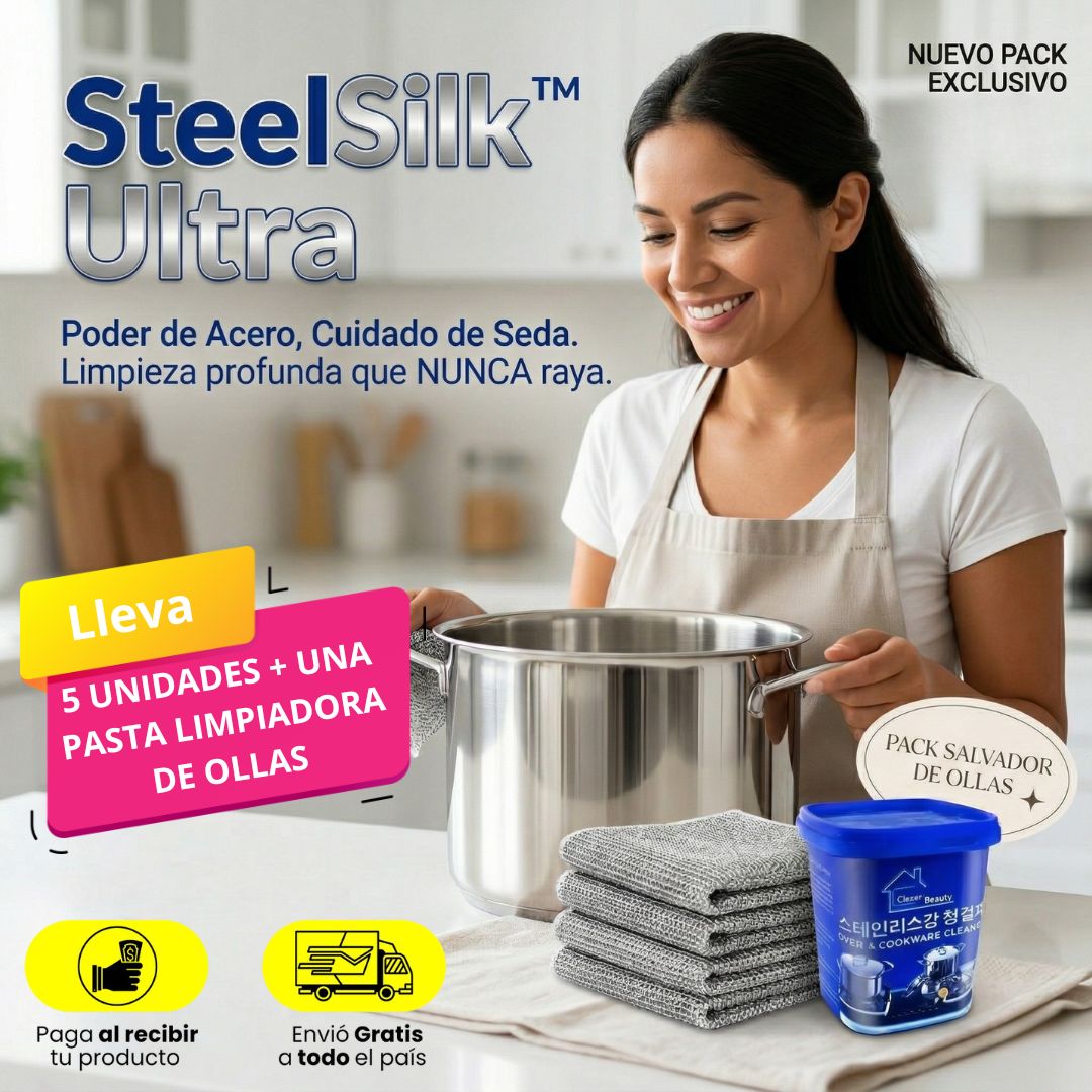 SteelSilk™ - Limpieza profunda en ollas y sartenes
