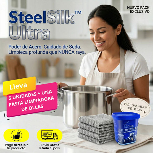 SteelSilk™ - Limpieza profunda en ollas y sartenes